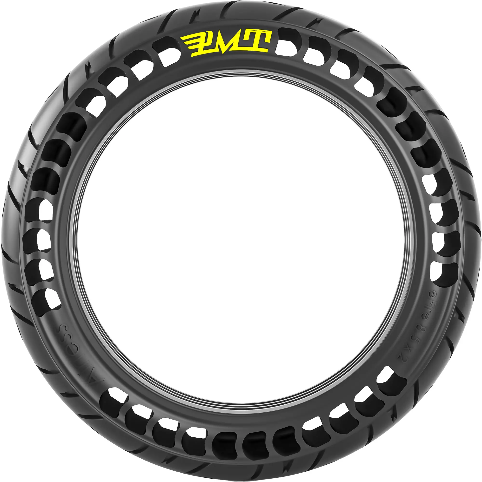 Täyskumirengas 8,5×2″ (45/220-6.0) PMT e-Fire Airless sivulta