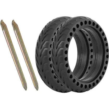 Täyskumirengas 8,5×2″ (50/75-6.1) hunajakenno 2 kpl + rengasrauta 2 kpl