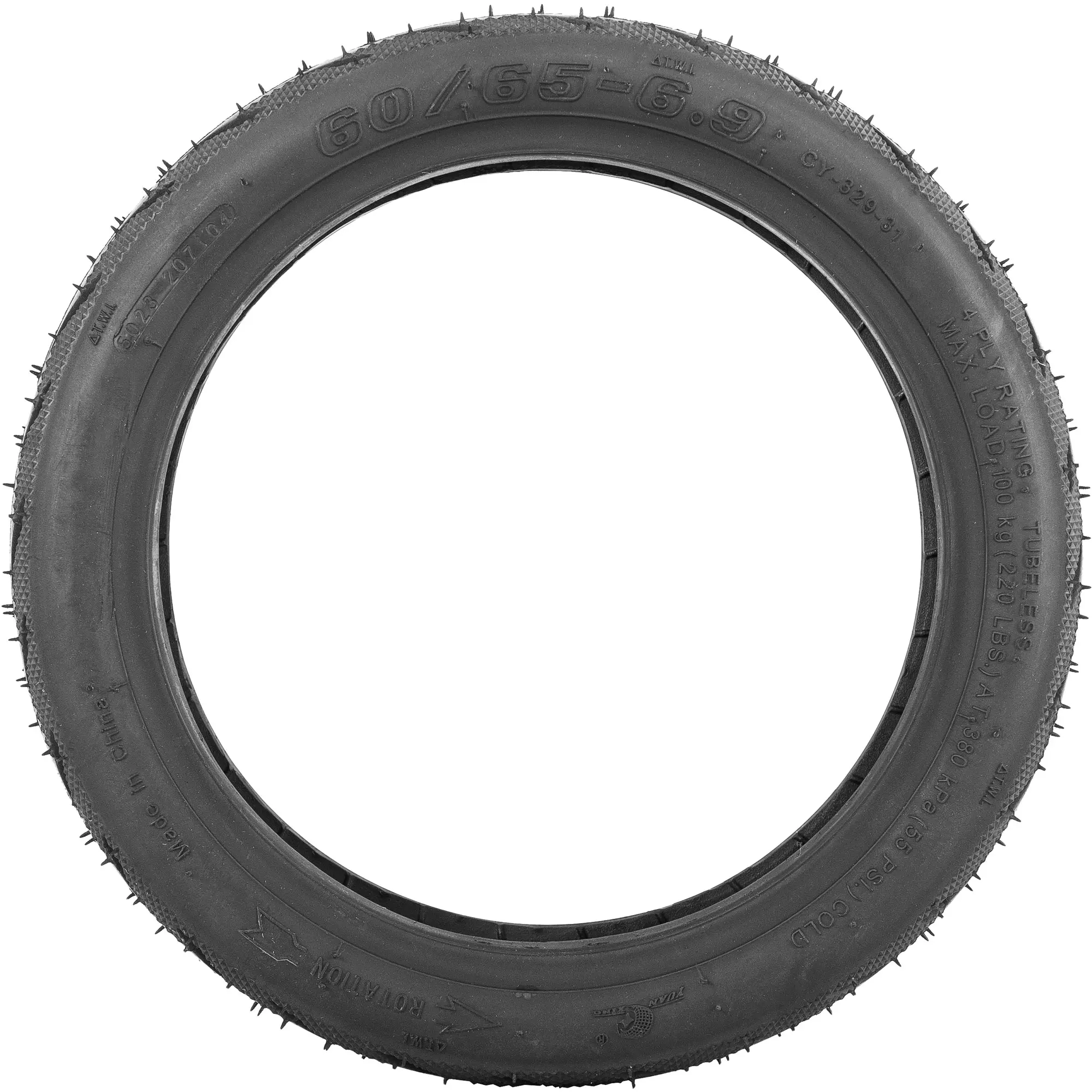 Ulkorengas pistosuojageelillä 10×2,5″ (60/65-6.9) – Ninebot MAX G2 taka sivulta